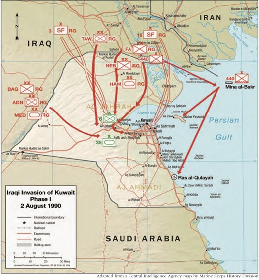 Iraqi invasion plan of Kuwait